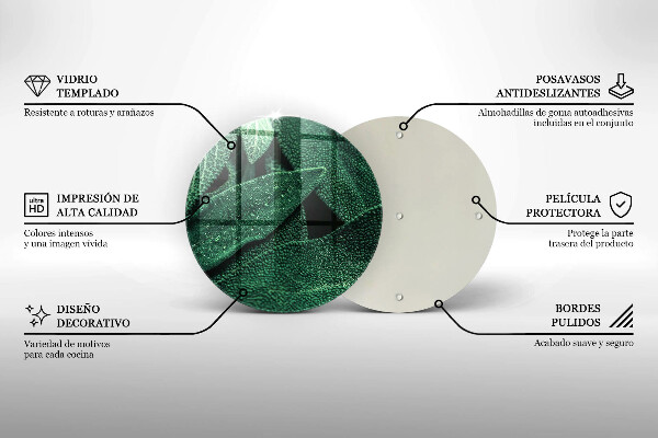 Üveg vágódeszka A növény levelei