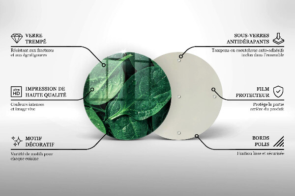 Üveg vágódeszka Bazsalikom