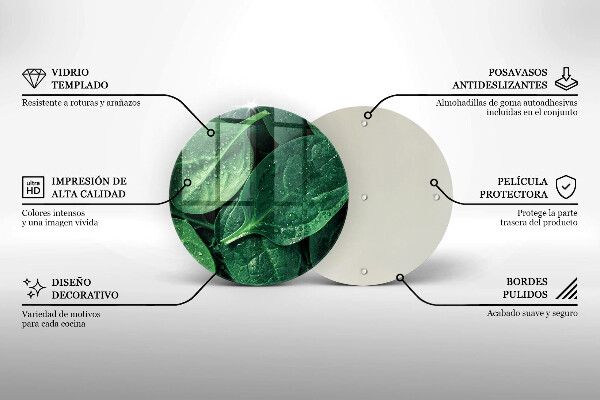 Üveg vágódeszka Bazsalikom