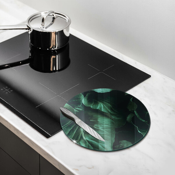 Üveg vágódeszka Vad sötét levelek