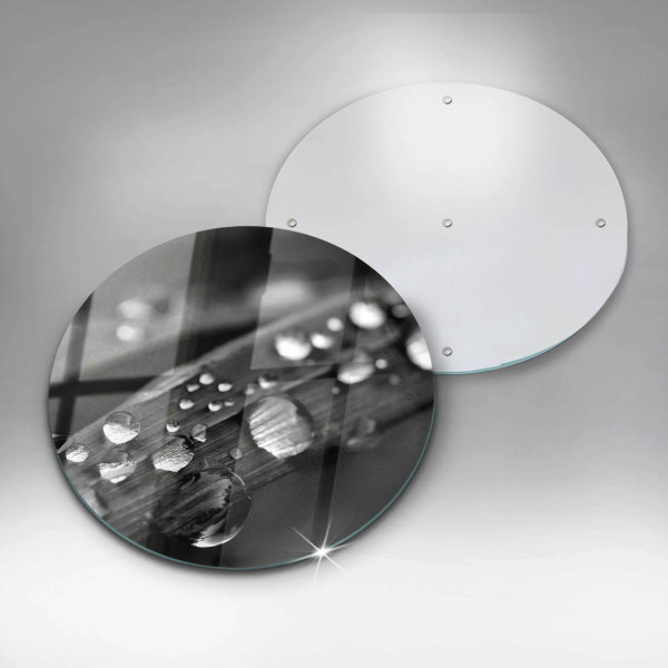 Üveg vágódeszka Harmatcseppek a leveleken