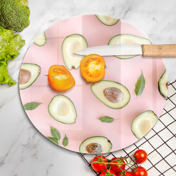 Üveg vágódeszka Avokádó minta