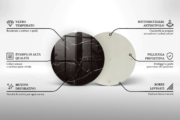 Üveg vágódeszka Márvány csempe