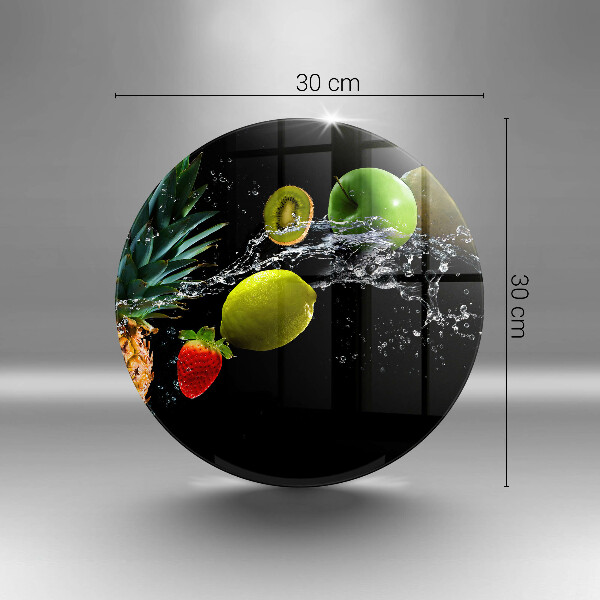Üveg vágódeszka Gyümölcsök vízben