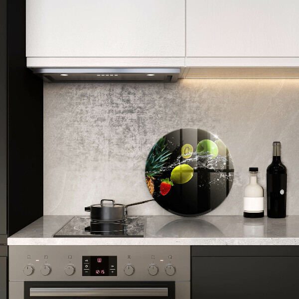 Üveg vágódeszka Gyümölcsök vízben