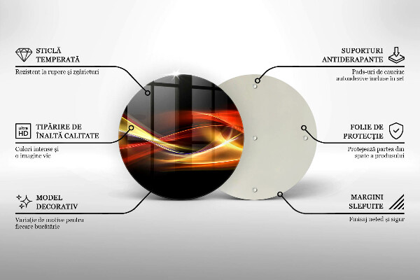 Üveg vágódeszka Absztrakt füst és fény
