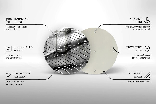 Üveg vágódeszka 3D fém szerkezet