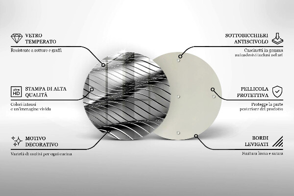 Üveg vágódeszka 3D fém szerkezet