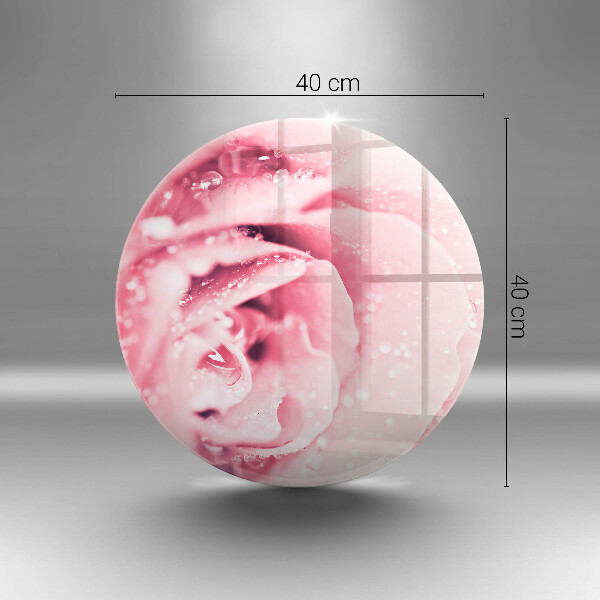 Üveg vágódeszka Harmatcseppek és rózsavirág