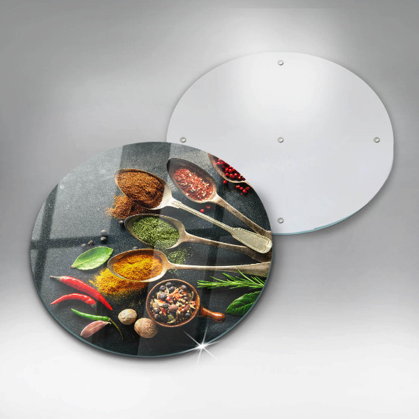 Üveg vágódeszka Konyhai kanál fűszerek