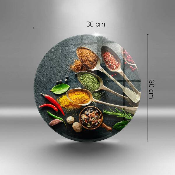 Üveg vágódeszka Konyhai kanál fűszerek