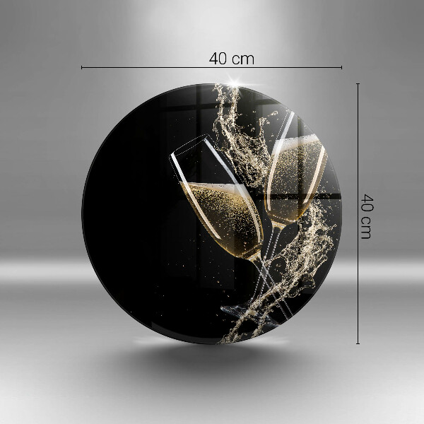 Üveg vágódeszka Pohár pezsgő