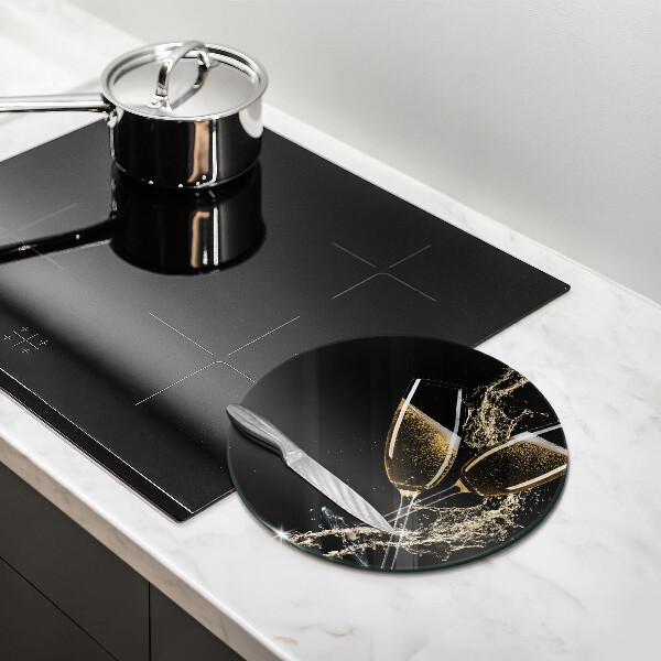 Üveg vágódeszka Pohár pezsgő