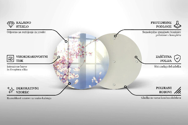 Üveg vágódeszka Virágzó fa