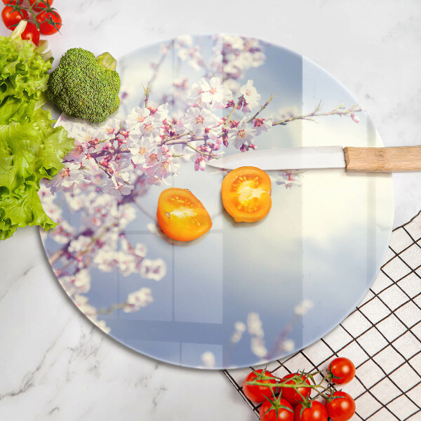 Üveg vágódeszka Virágzó fa