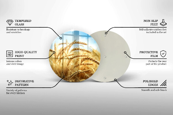 Üveg vágódeszka Kalász gabonafélék a területen