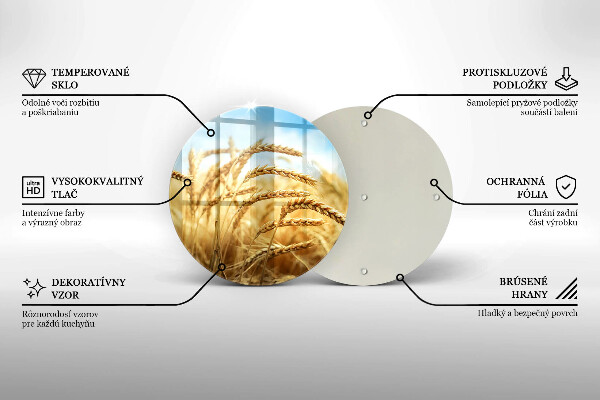 Üveg vágódeszka Kalász gabonafélék a területen