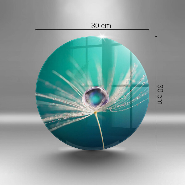 Üveg vágódeszka Harmat a pitypangon