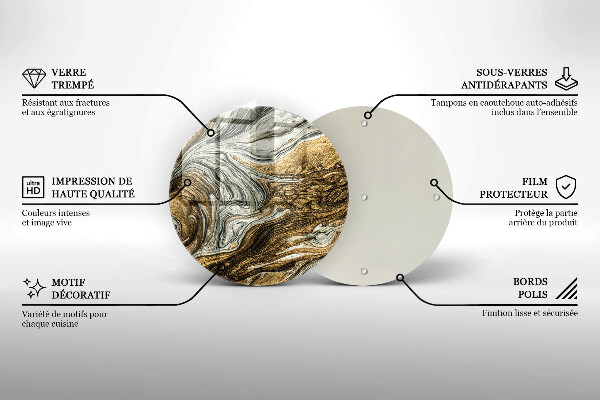 Üveg vágódeszka Gazdag absztrakció