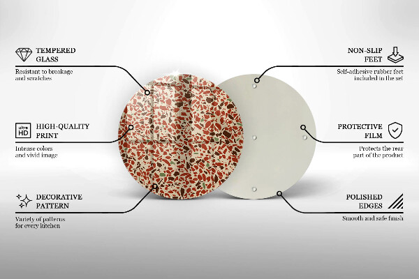 Üveg vágódeszka Finom kőedény