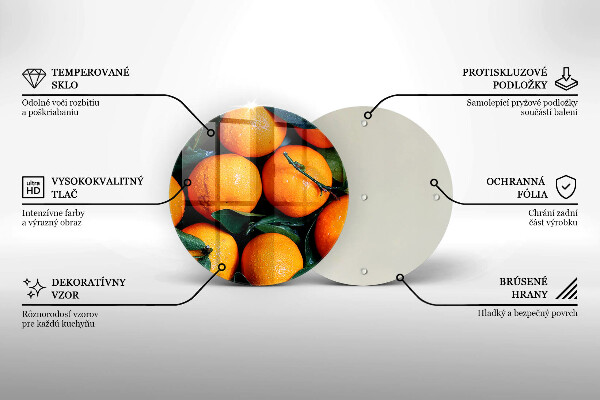 Üveg vágódeszka Narancs gyümölcs