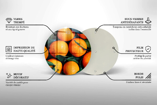 Üveg vágódeszka Narancs gyümölcs