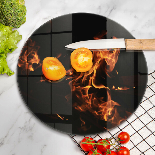 Üveg vágódeszka Gyújts egy élő lángot