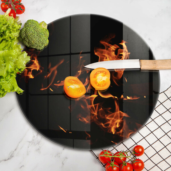 Üveg vágódeszka Gyújts egy élő lángot