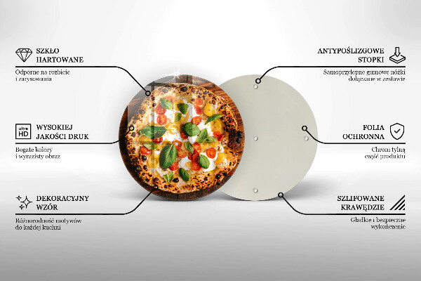 Üveg vágódeszka Olasz pizza