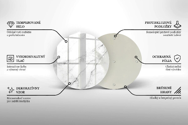 Üveg vágódeszka Elegáns márvány textúra