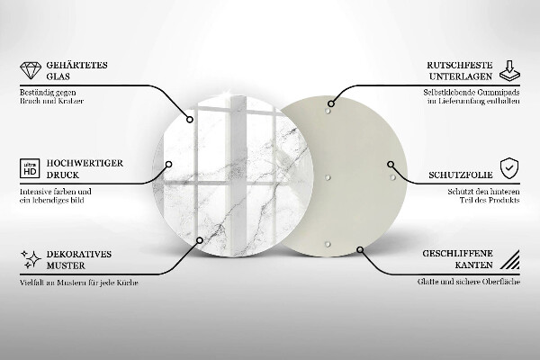 Üveg vágódeszka Elegáns márvány textúra