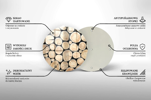 Üveg vágódeszka Fa fatörzsek