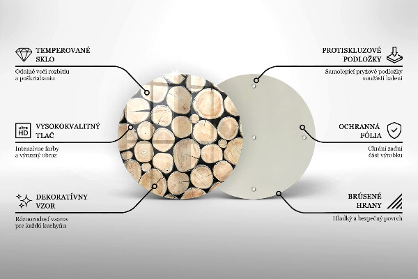 Üveg vágódeszka Fa fatörzsek