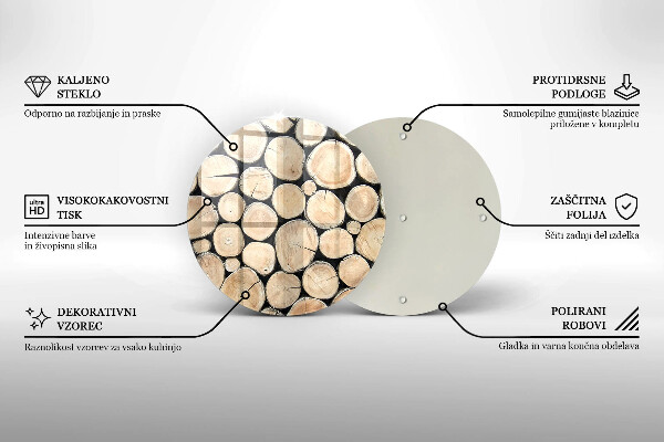 Üveg vágódeszka Fa fatörzsek