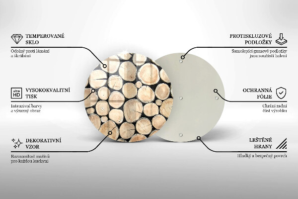 Üveg vágódeszka Fa fatörzsek