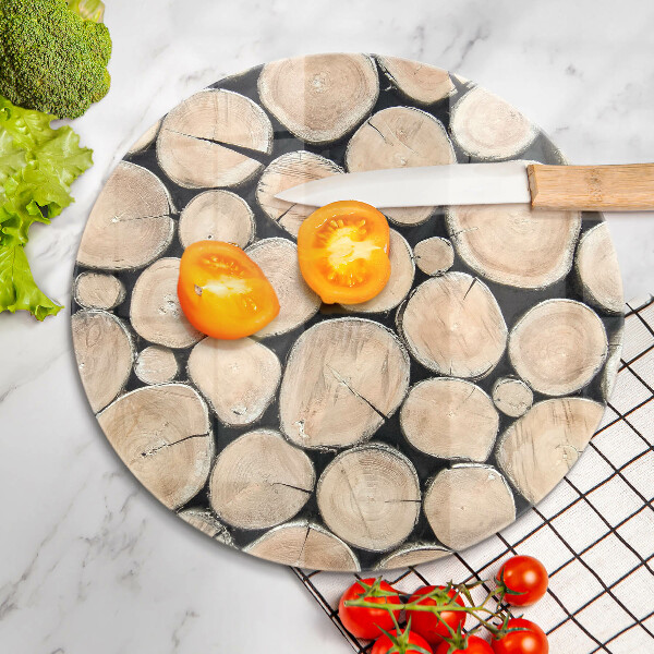 Üveg vágódeszka Fa fatörzsek