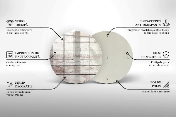 Üveg vágódeszka Régi fa táblák