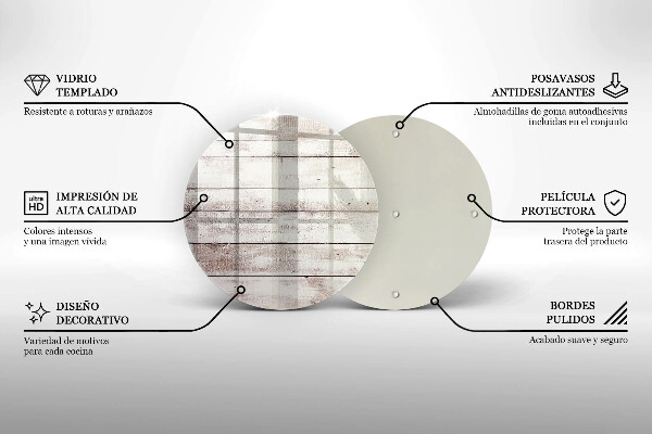 Üveg vágódeszka Régi fa táblák