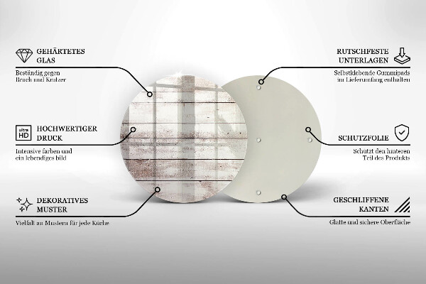 Üveg vágódeszka Régi fa táblák