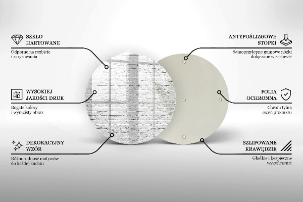 Üveg vágódeszka Téglafal fal