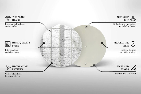 Üveg vágódeszka Téglafal fal