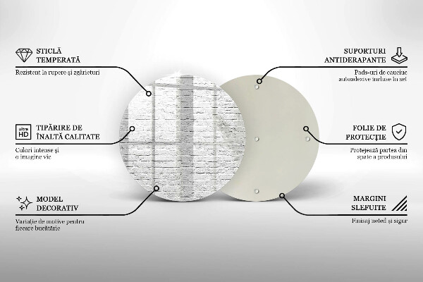Üveg vágódeszka Téglafal fal