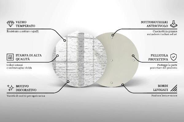 Üveg vágódeszka Téglafal fal