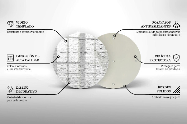 Üveg vágódeszka Téglafal fal