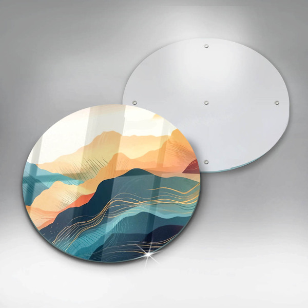 Üveg vágódeszka Absztrakt hegyi táj