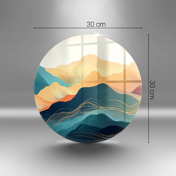 Üveg vágódeszka Absztrakt hegyi táj