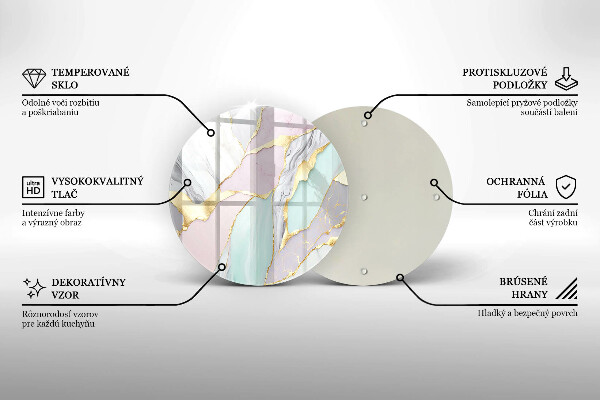 Üveg vágódeszka Pasztell márvány