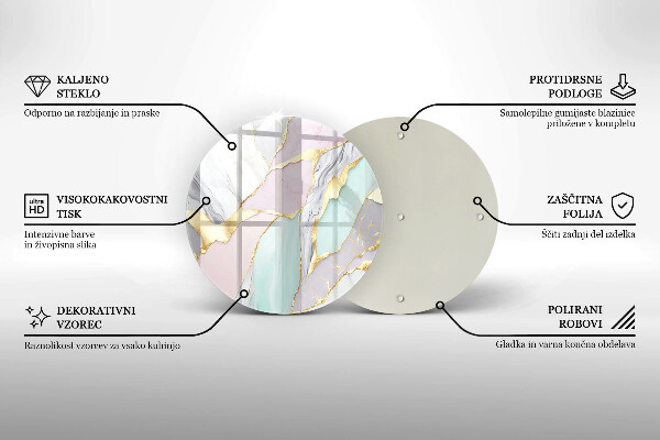 Üveg vágódeszka Pasztell márvány