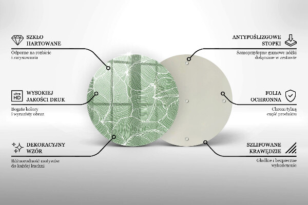 Üveg vágódeszka Lineáris levelek