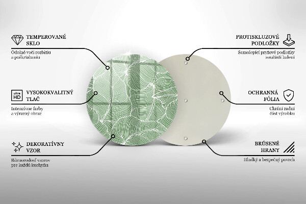 Üveg vágódeszka Lineáris levelek